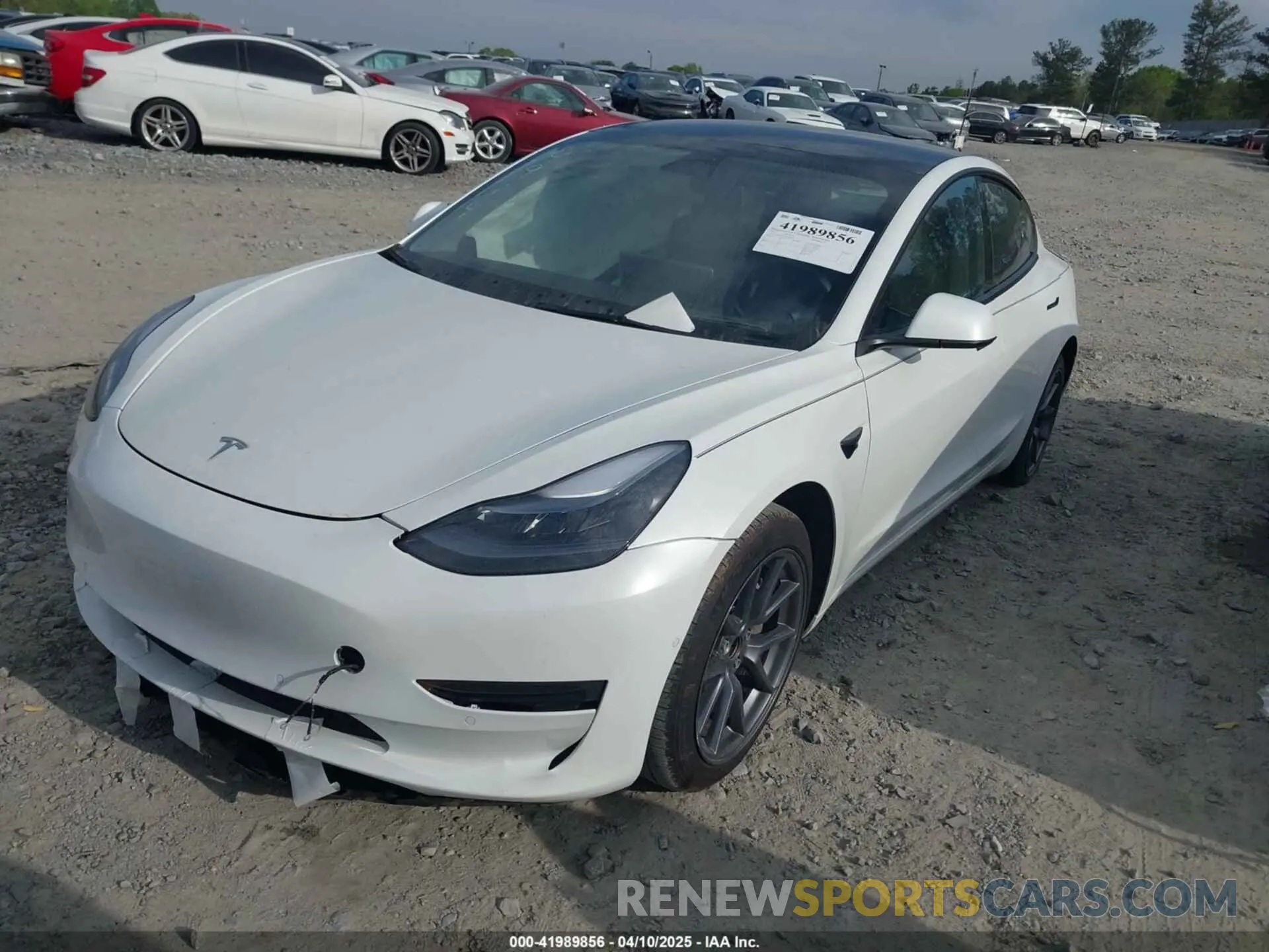 2 fotografías del automóvil dañado 5YJ3E1EA9NF124914 TESLA MODEL 3 2022