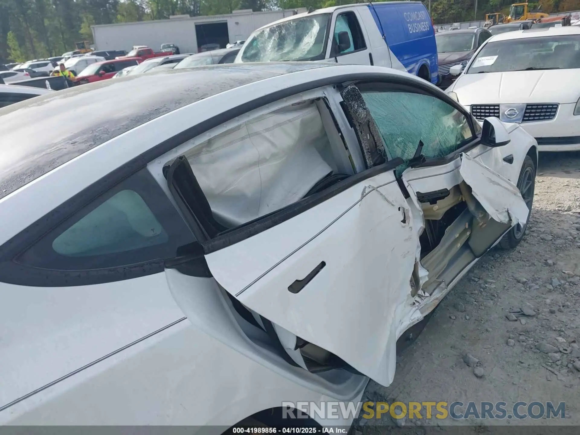6 fotografías del automóvil dañado 5YJ3E1EA9NF124914 TESLA MODEL 3 2022