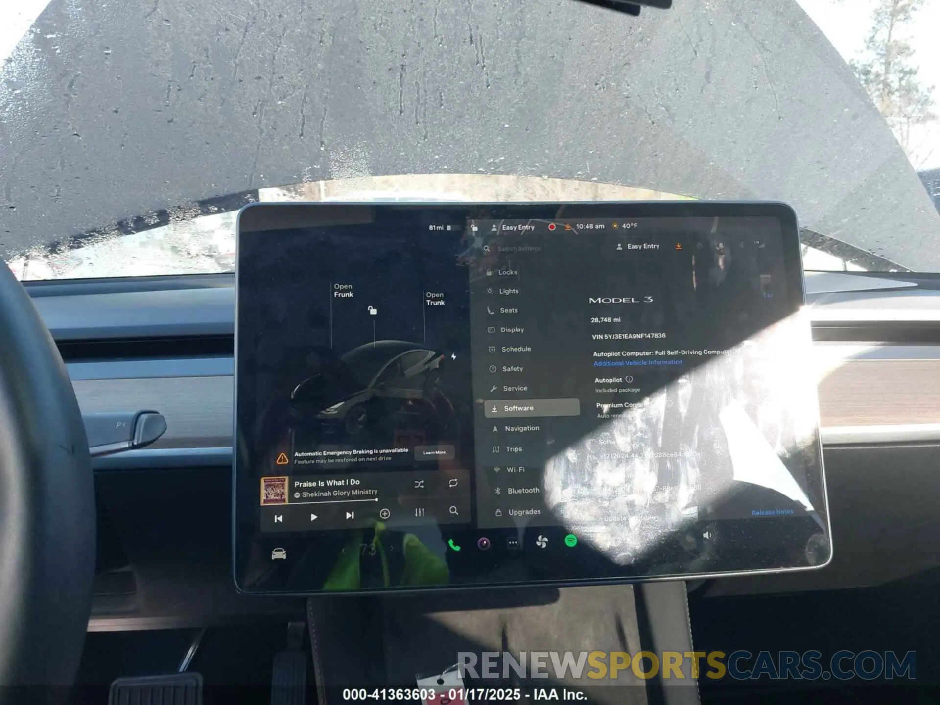 17 fotografías del automóvil dañado 5YJ3E1EA9NF147836 TESLA MODEL 3 2022