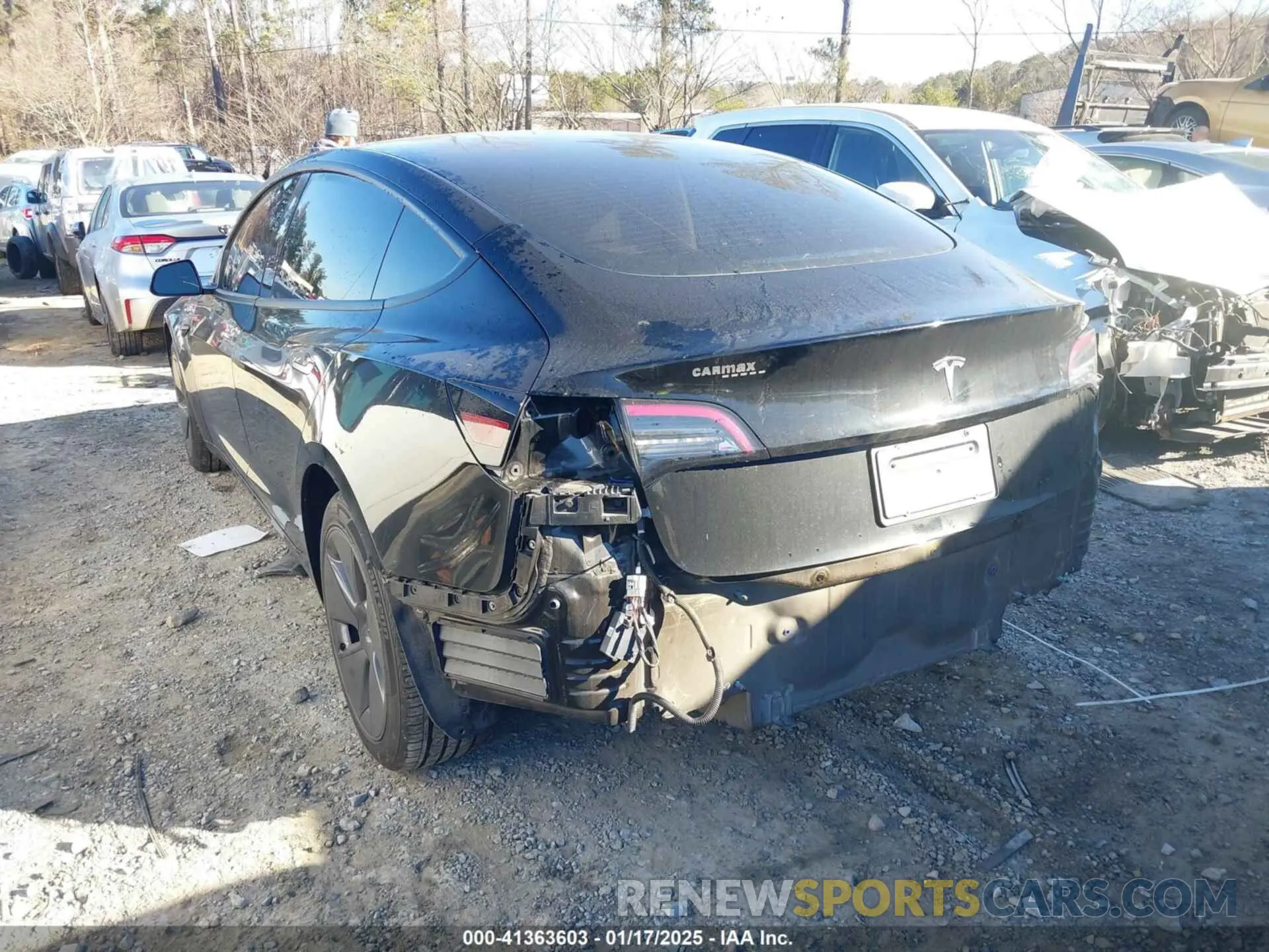 3 fotografías del automóvil dañado 5YJ3E1EA9NF147836 TESLA MODEL 3 2022