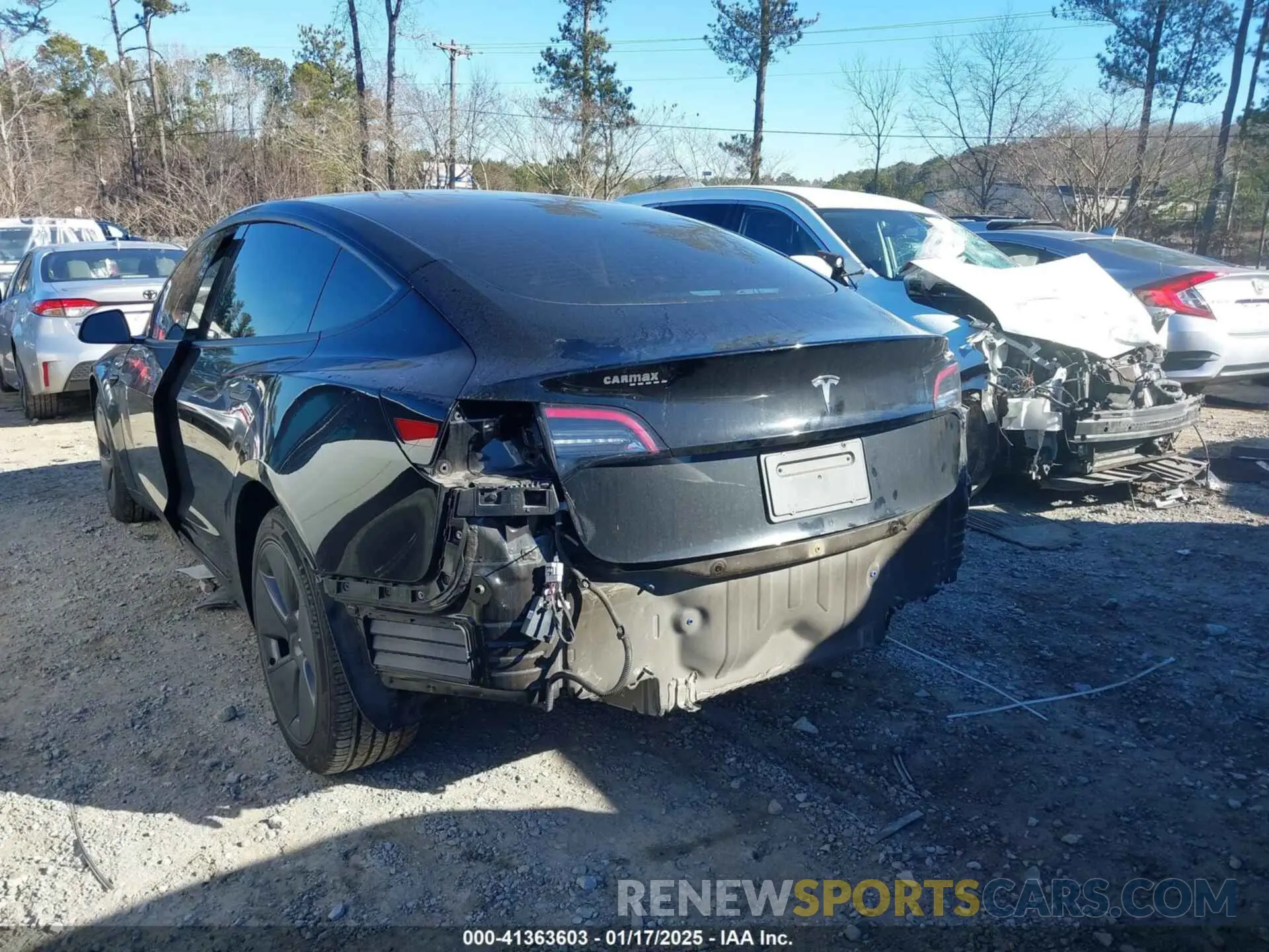 6 fotografías del automóvil dañado 5YJ3E1EA9NF147836 TESLA MODEL 3 2022