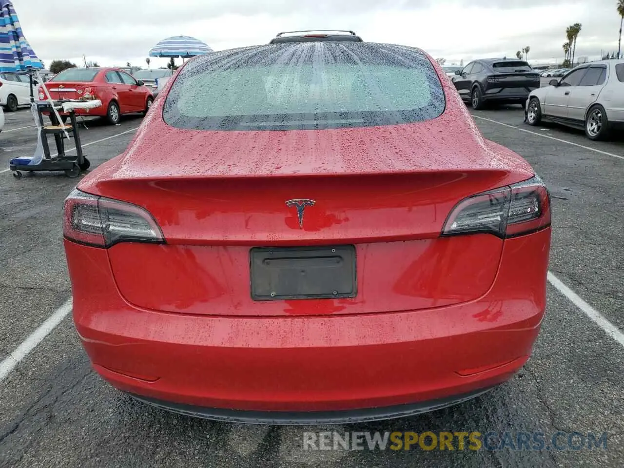6 fotografías del automóvil dañado 5YJ3E1EA9NF287112 TESLA MODEL 3 2022