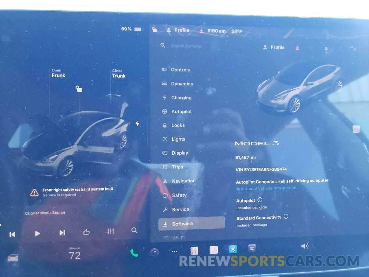 9 fotografías del automóvil dañado 5YJ3E1EA9NF289474 TESLA MODEL 3 2022