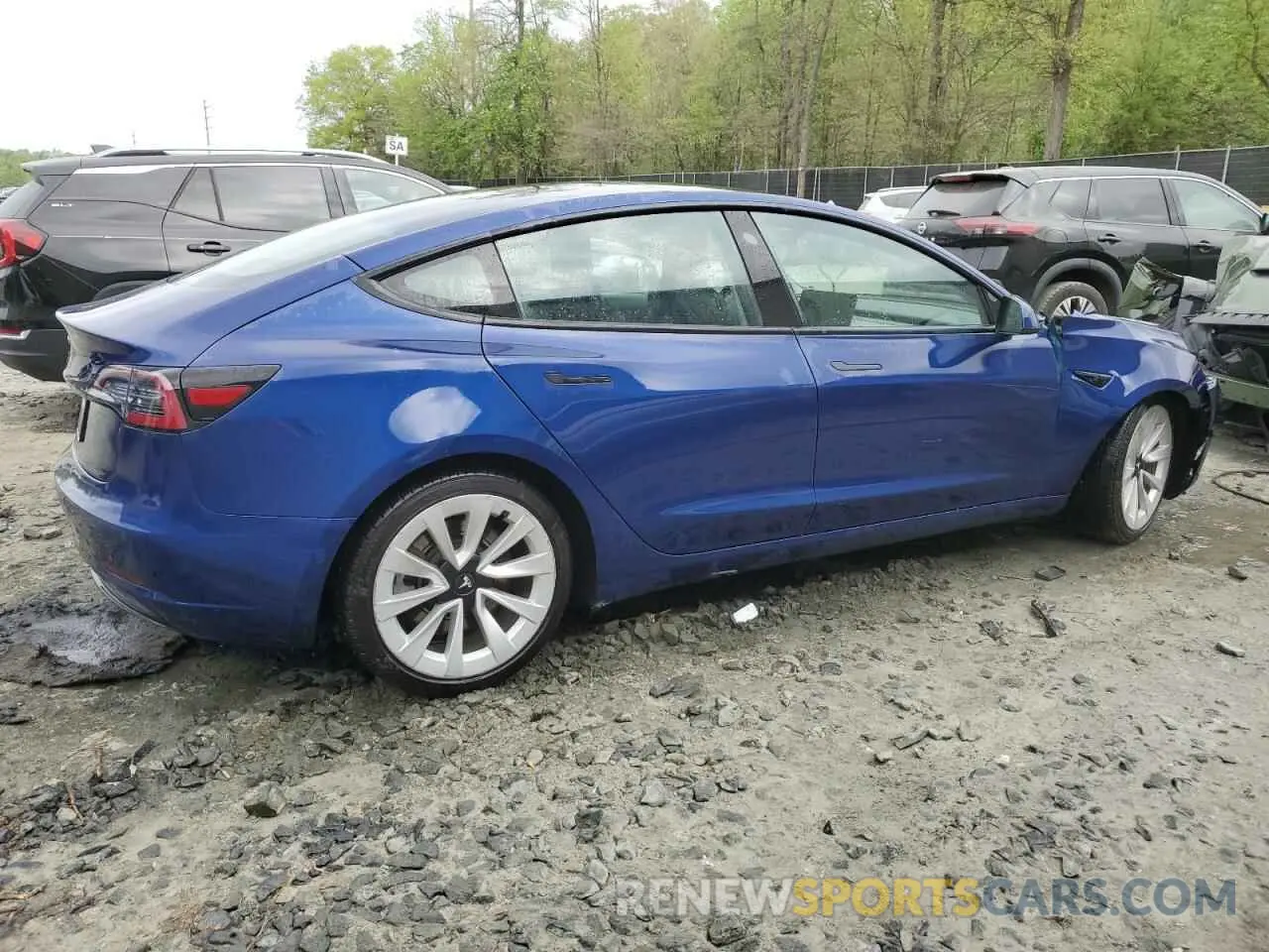 3 fotografías del automóvil dañado 5YJ3E1EA9NF289524 TESLA MODEL 3 2022