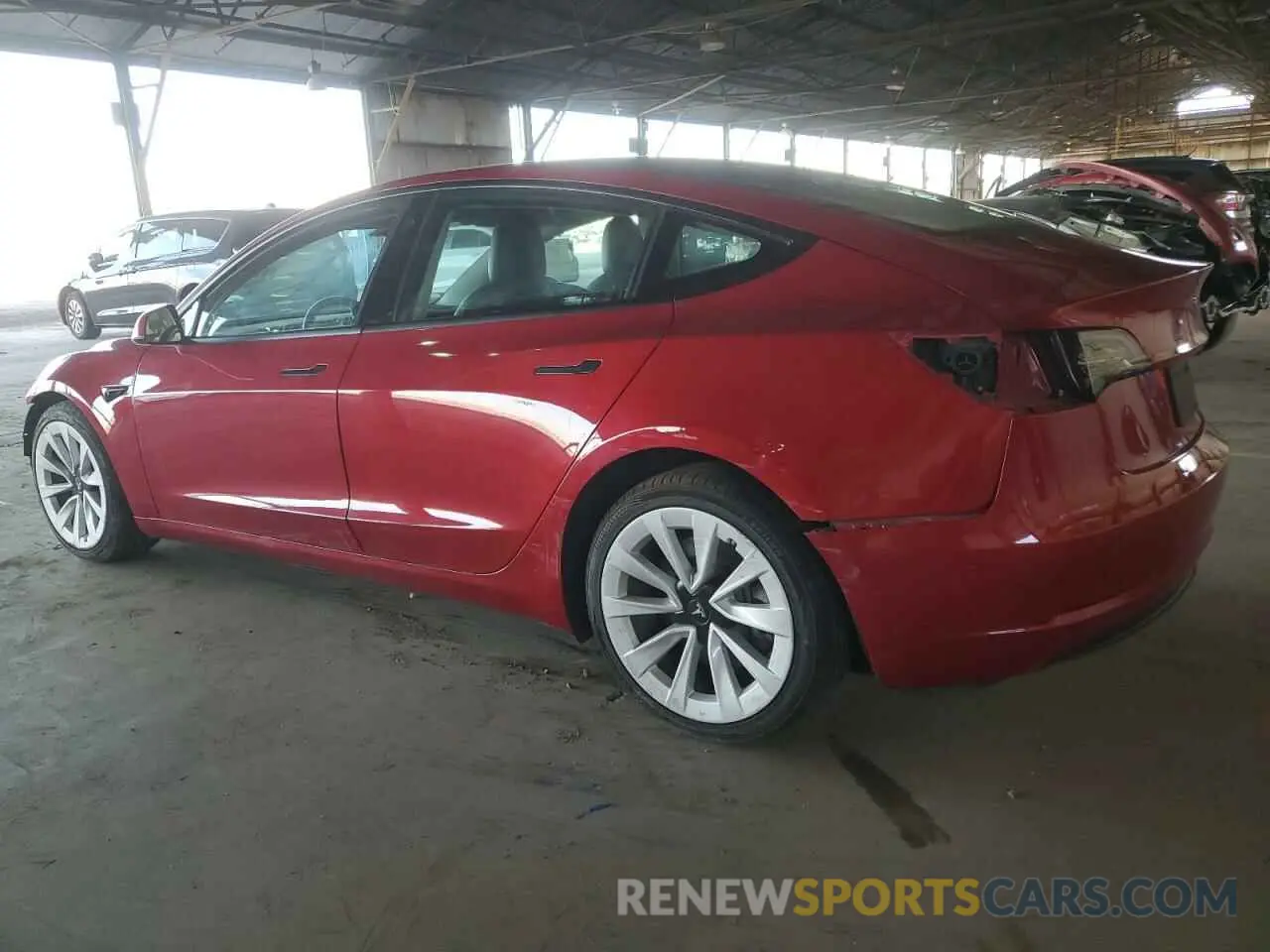 2 fotografías del automóvil dañado 5YJ3E1EA9NF289586 TESLA MODEL 3 2022