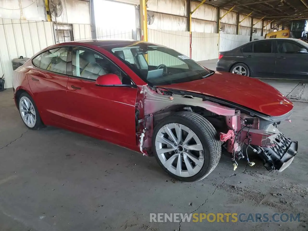 4 fotografías del automóvil dañado 5YJ3E1EA9NF289586 TESLA MODEL 3 2022