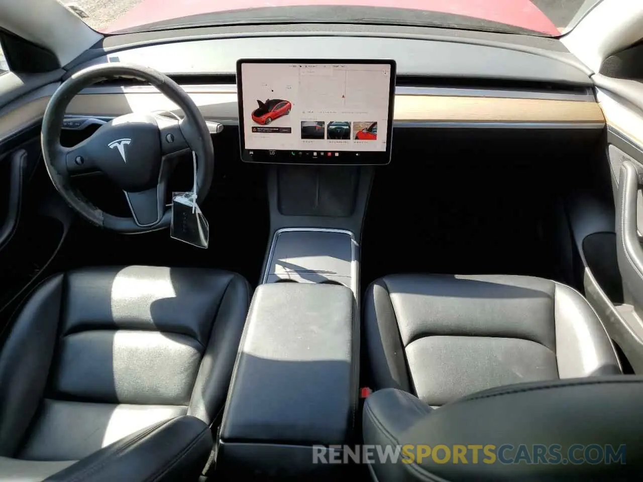 8 fotografías del automóvil dañado 5YJ3E1EA9NF289586 TESLA MODEL 3 2022
