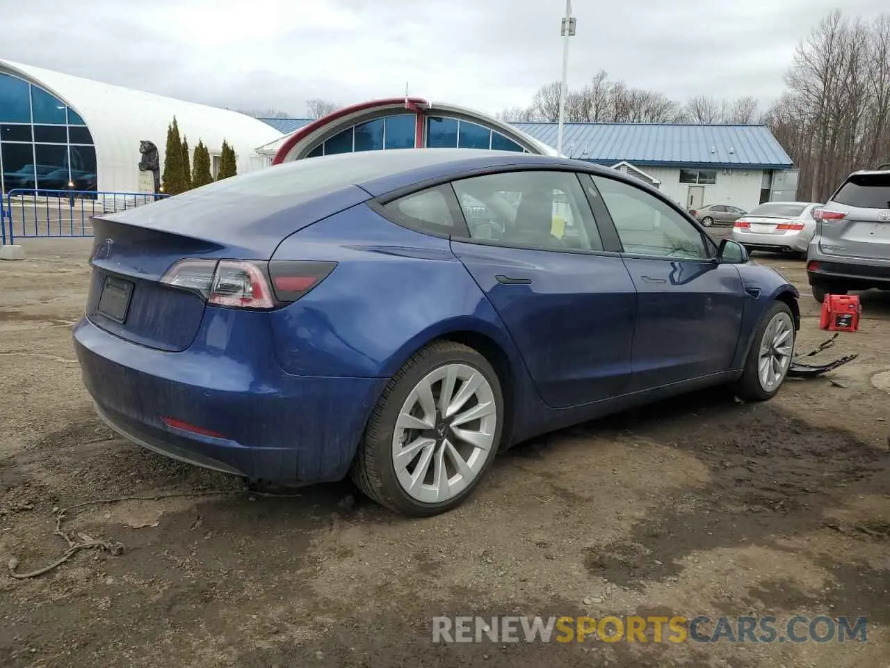 3 fotografías del automóvil dañado 5YJ3E1EA9NF290317 TESLA MODEL 3 2022