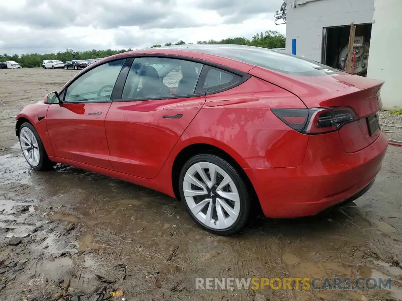 2 fotografías del automóvil dañado 5YJ3E1EA9NF291189 TESLA MODEL 3 2022