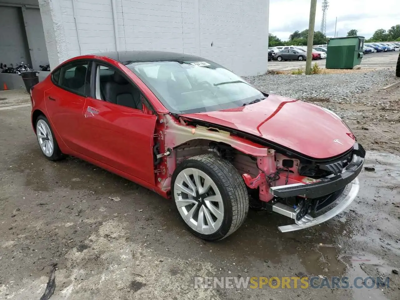 4 fotografías del automóvil dañado 5YJ3E1EA9NF291189 TESLA MODEL 3 2022