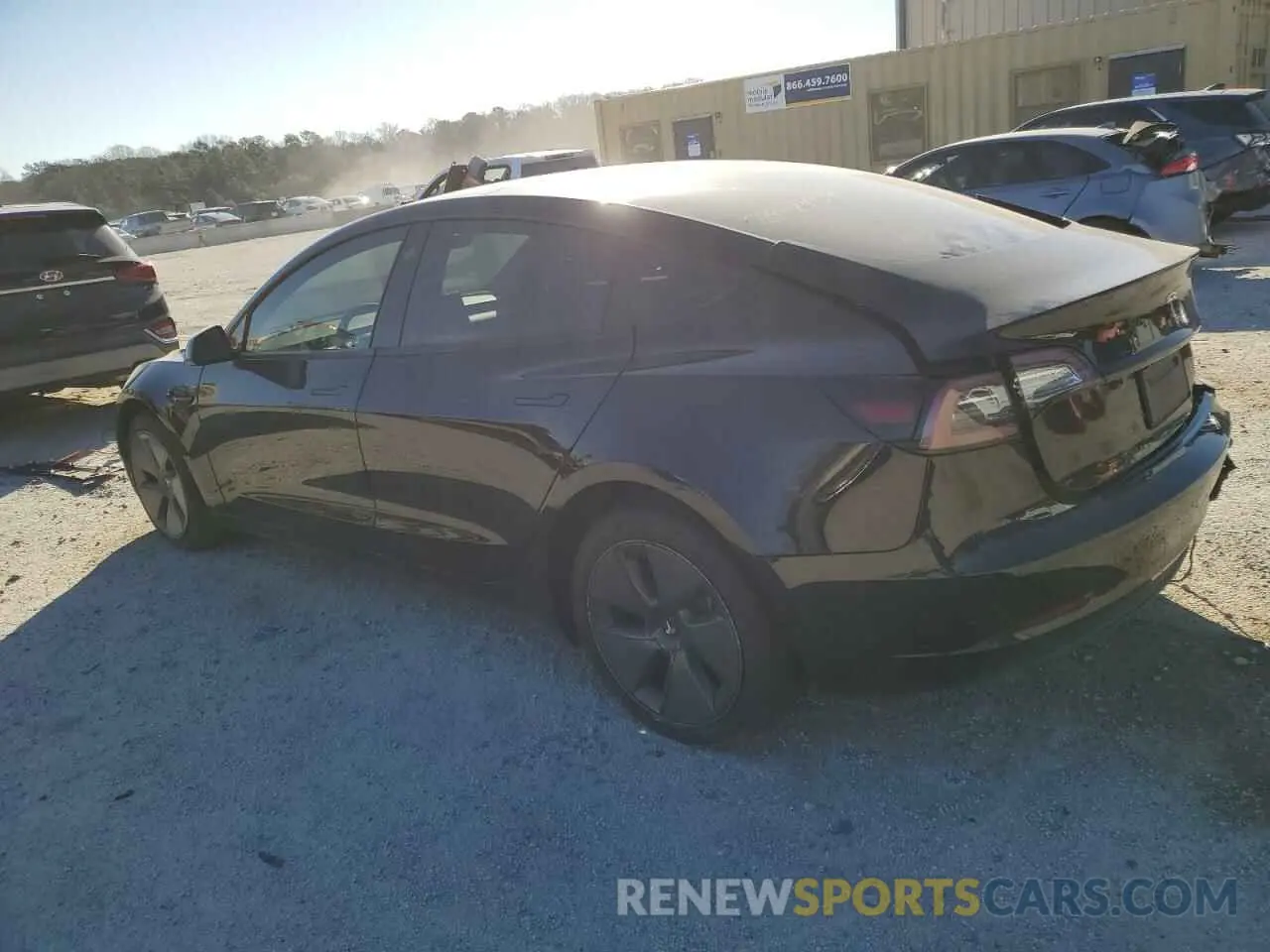 2 fotografías del automóvil dañado 5YJ3E1EA9NF332663 TESLA MODEL 3 2022