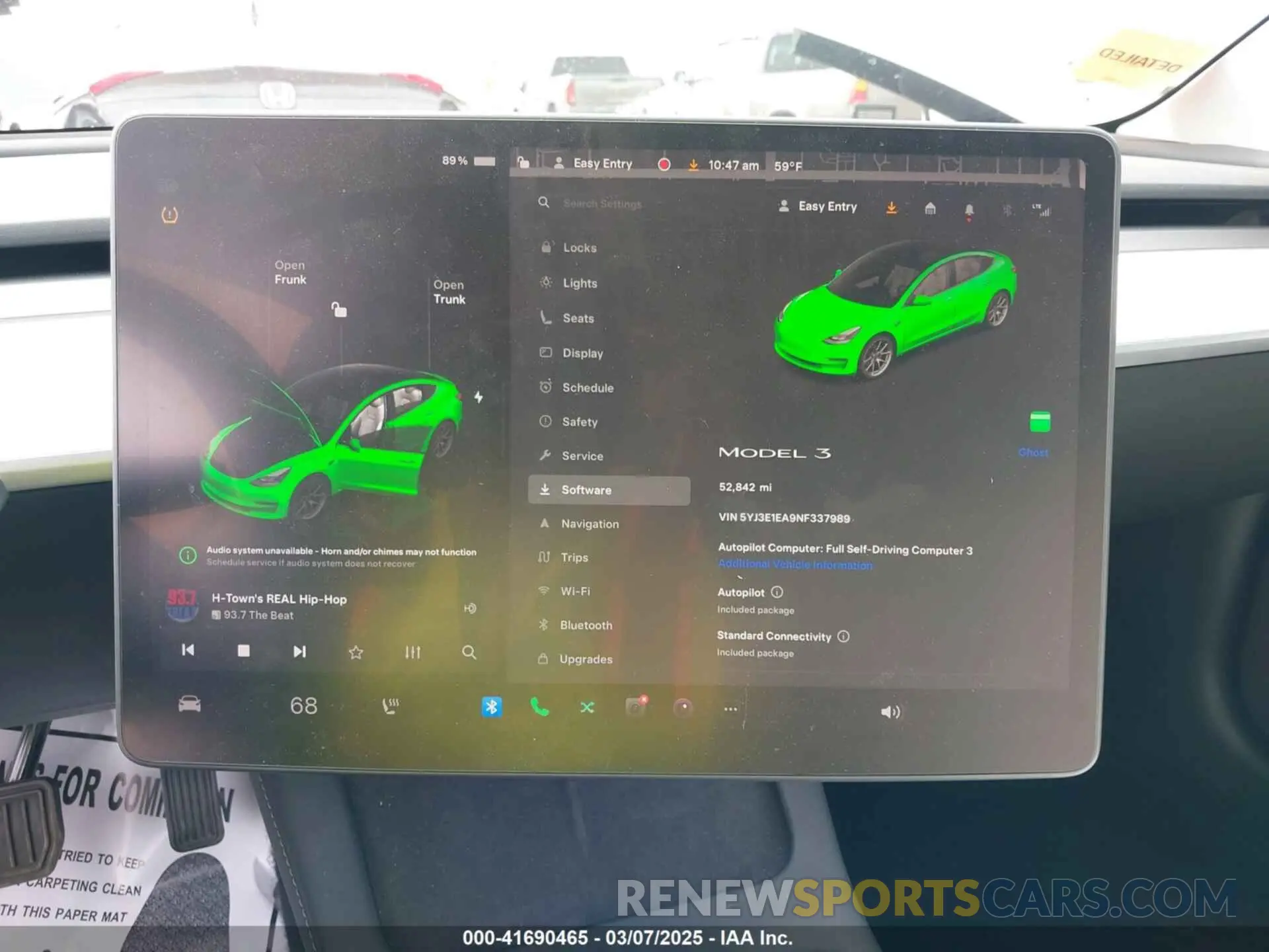7 fotografías del automóvil dañado 5YJ3E1EA9NF337989 TESLA MODEL 3 2022