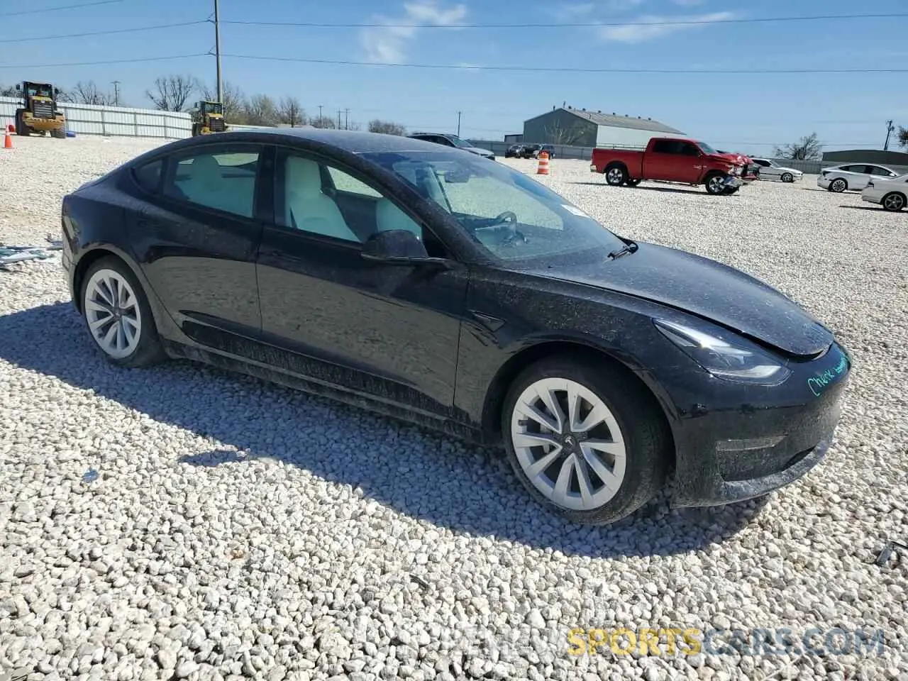 4 fotografías del automóvil dañado 5YJ3E1EA9NF339306 TESLA MODEL 3 2022