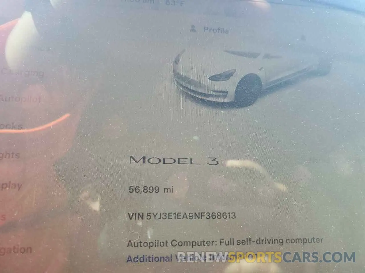 9 fotografías del automóvil dañado 5YJ3E1EA9NF368613 TESLA MODEL 3 2022