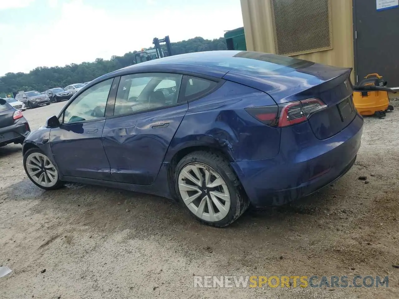 2 fotografías del automóvil dañado 5YJ3E1EA9NF368921 TESLA MODEL 3 2022