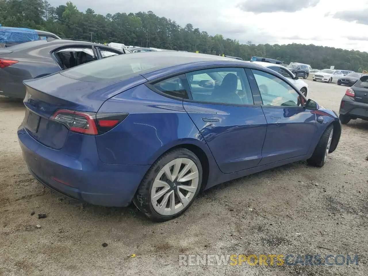 3 fotografías del automóvil dañado 5YJ3E1EA9NF368921 TESLA MODEL 3 2022