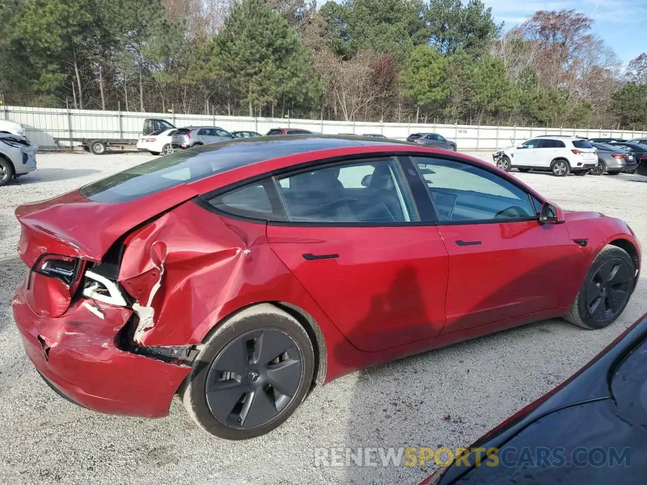 3 fotografías del automóvil dañado 5YJ3E1EA9NF370698 TESLA MODEL 3 2022