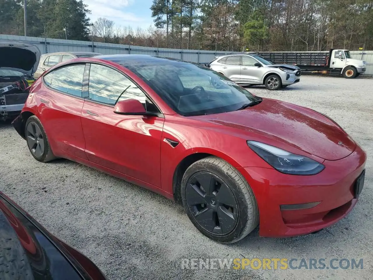 4 fotografías del automóvil dañado 5YJ3E1EA9NF370698 TESLA MODEL 3 2022