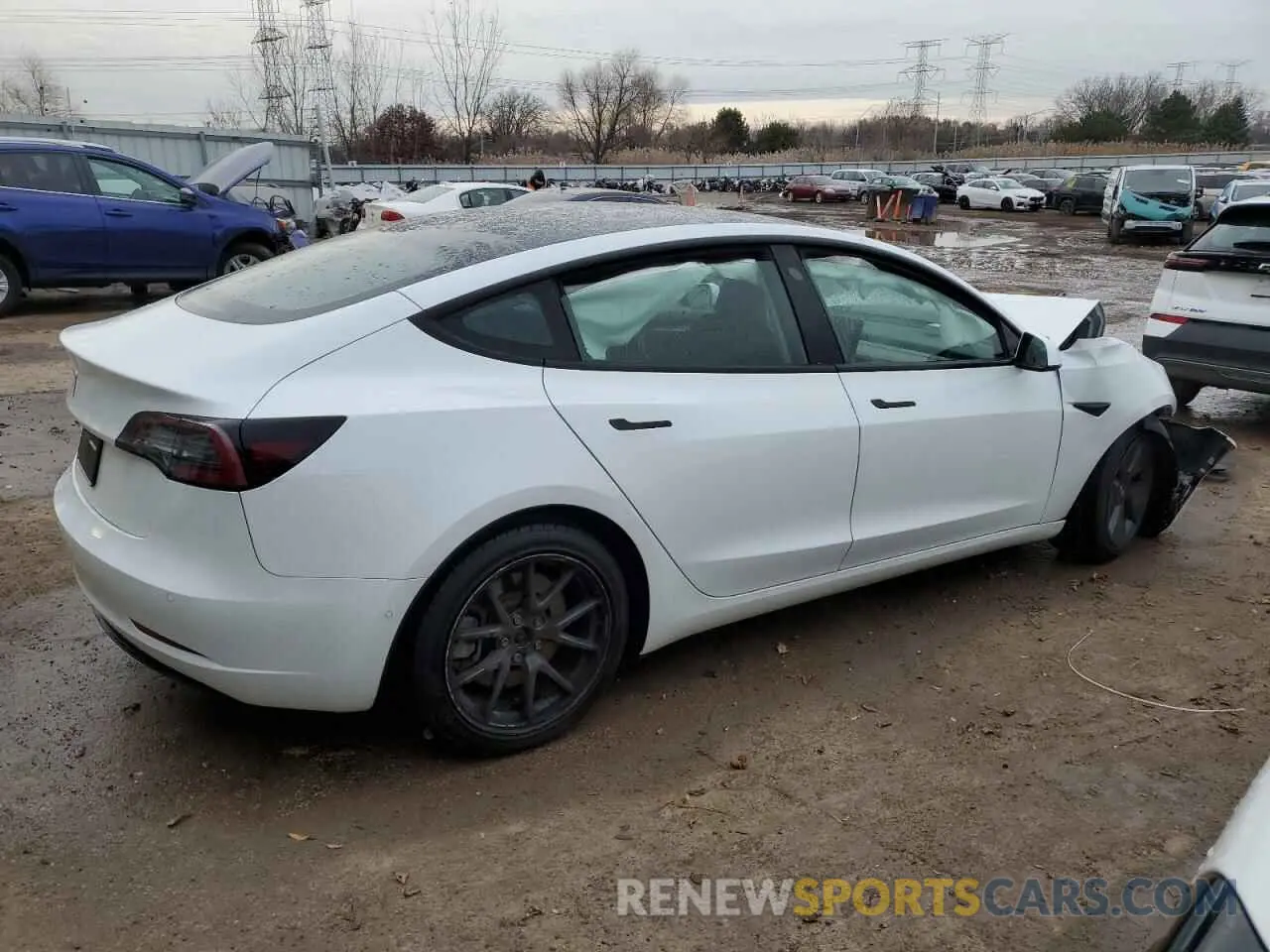 3 fotografías del automóvil dañado 5YJ3E1EA9NF370751 TESLA MODEL 3 2022