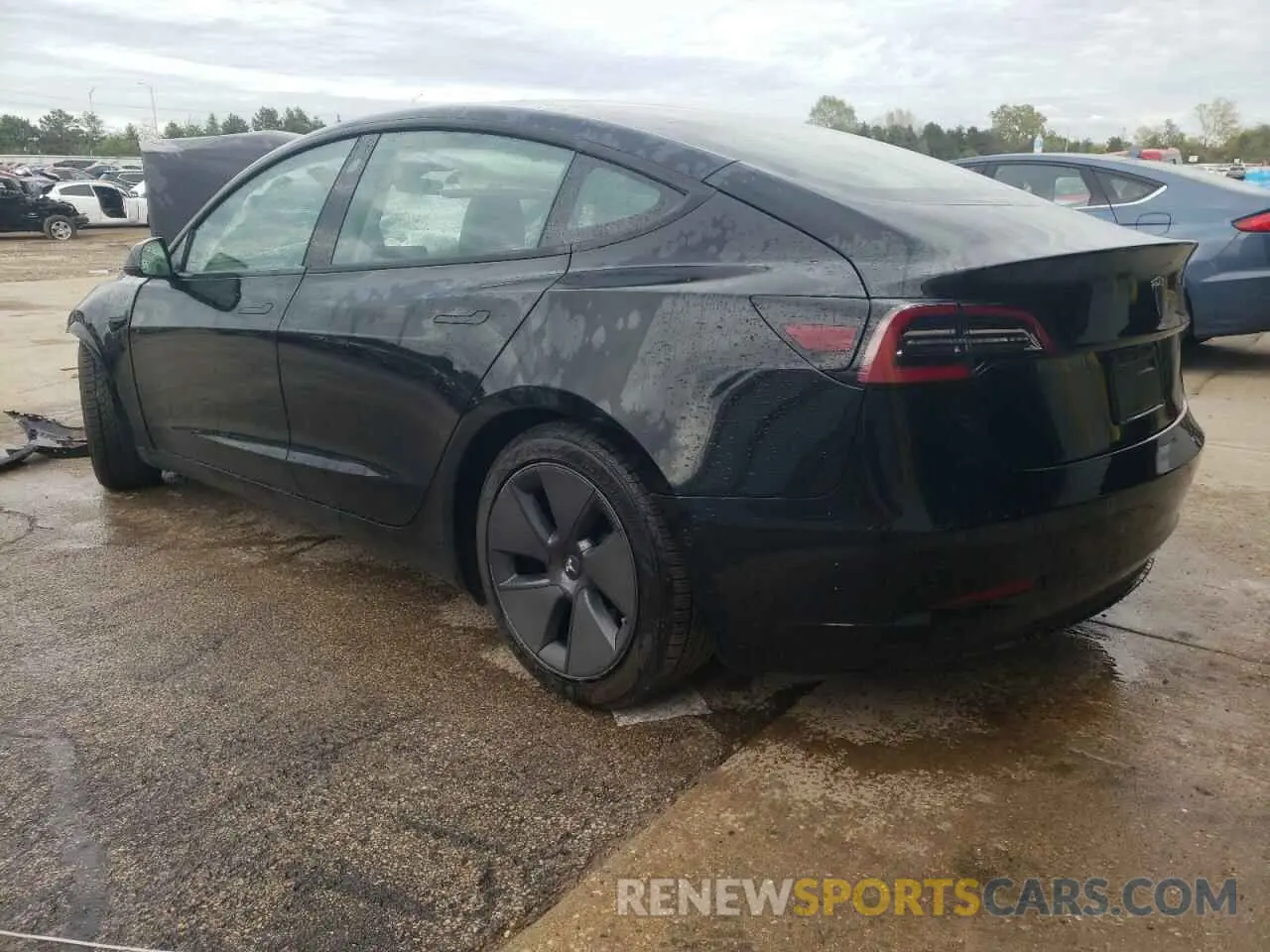 2 fotografías del automóvil dañado 5YJ3E1EA9NF371172 TESLA MODEL 3 2022