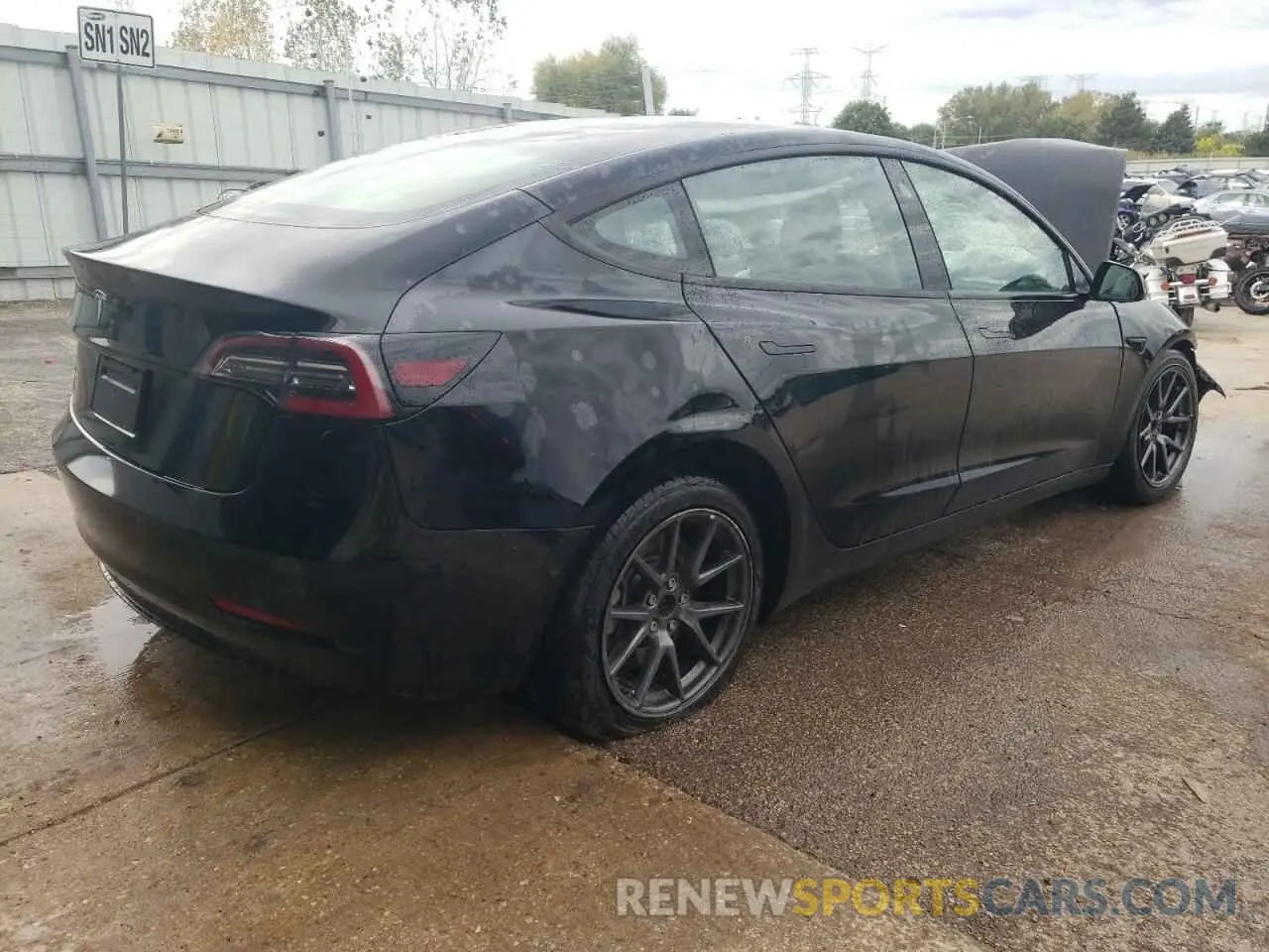 3 fotografías del automóvil dañado 5YJ3E1EA9NF371172 TESLA MODEL 3 2022