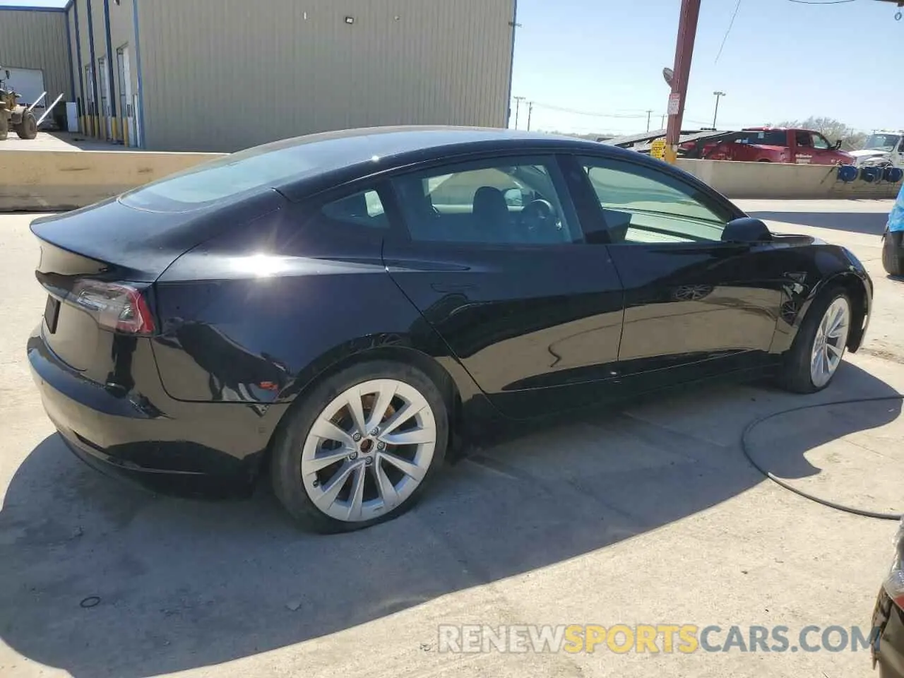 3 fotografías del automóvil dañado 5YJ3E1EA9NF372046 TESLA MODEL 3 2022