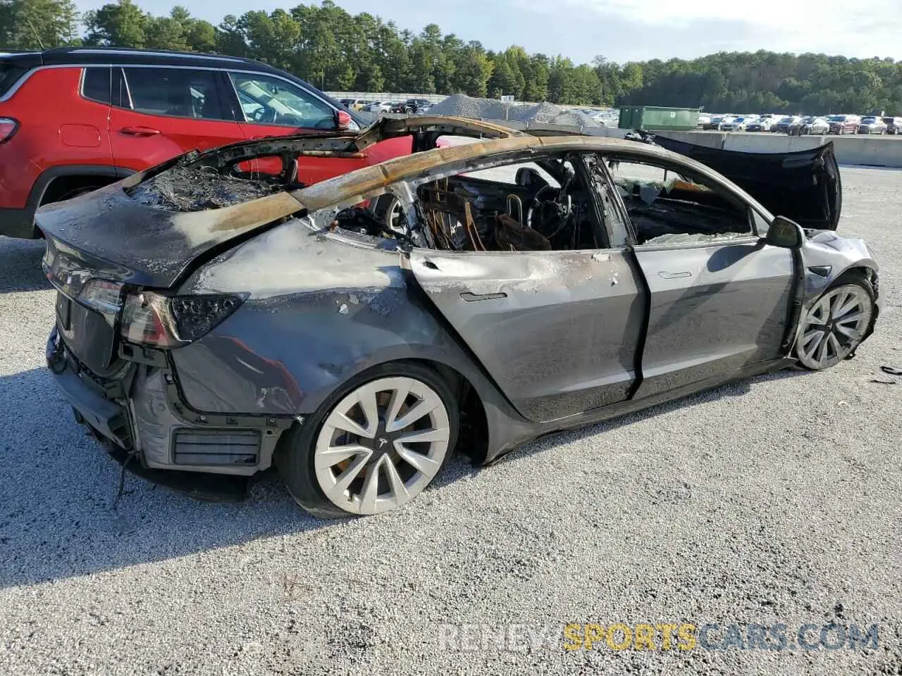 3 fotografías del automóvil dañado 5YJ3E1EA9NF372113 TESLA MODEL 3 2022