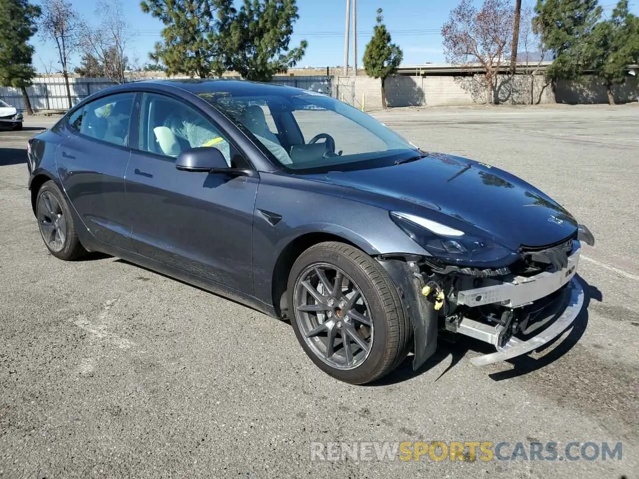 4 fotografías del automóvil dañado 5YJ3E1EA9NF373276 TESLA MODEL 3 2022