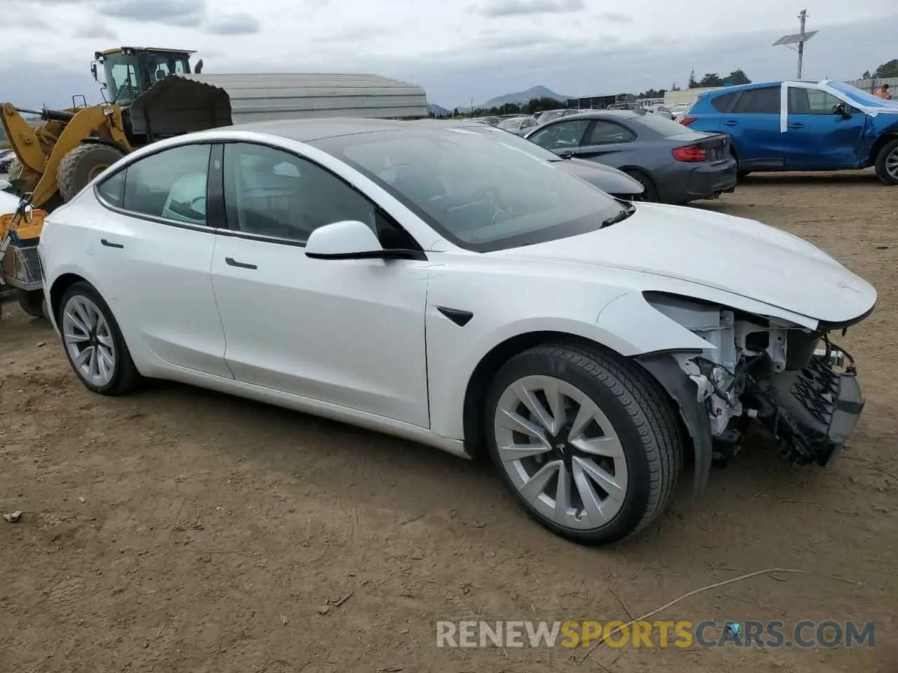 4 fotografías del automóvil dañado 5YJ3E1EA9NF376419 TESLA MODEL 3 2022