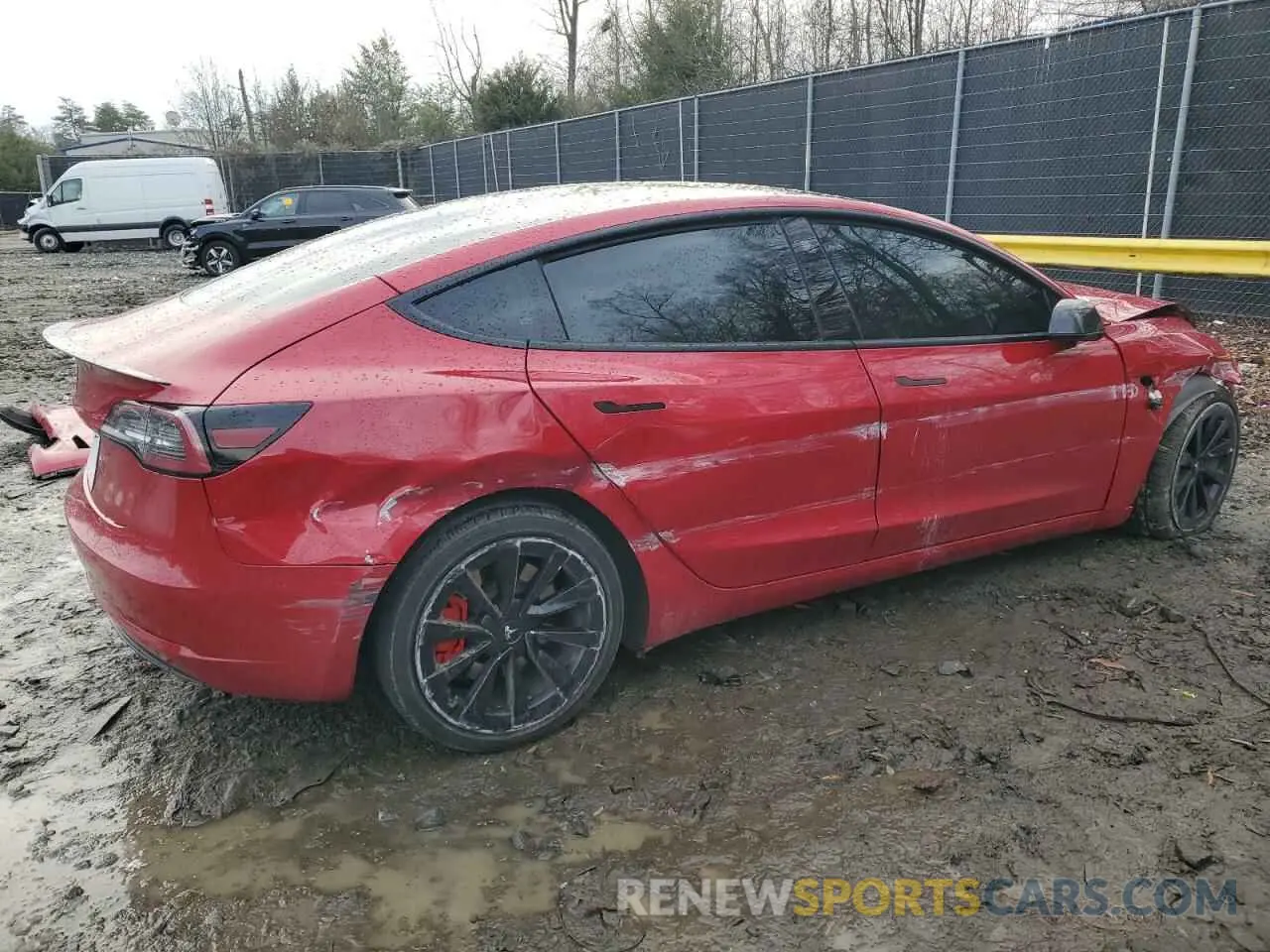 3 fotografías del automóvil dañado 5YJ3E1EAXNF187262 TESLA MODEL 3 2022