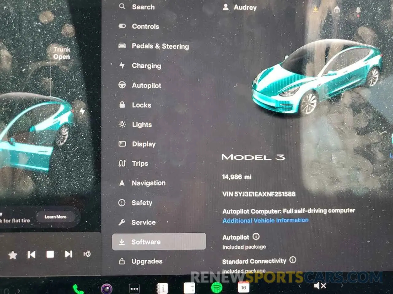 9 fotografías del automóvil dañado 5YJ3E1EAXNF251588 TESLA MODEL 3 2022
