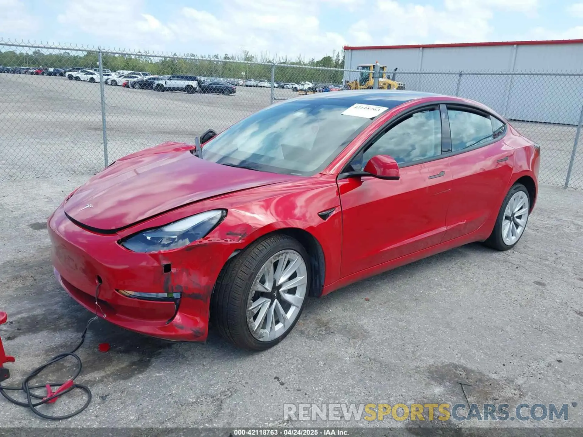 2 fotografías del automóvil dañado 5YJ3E1EAXNF288351 TESLA MODEL 3 2022