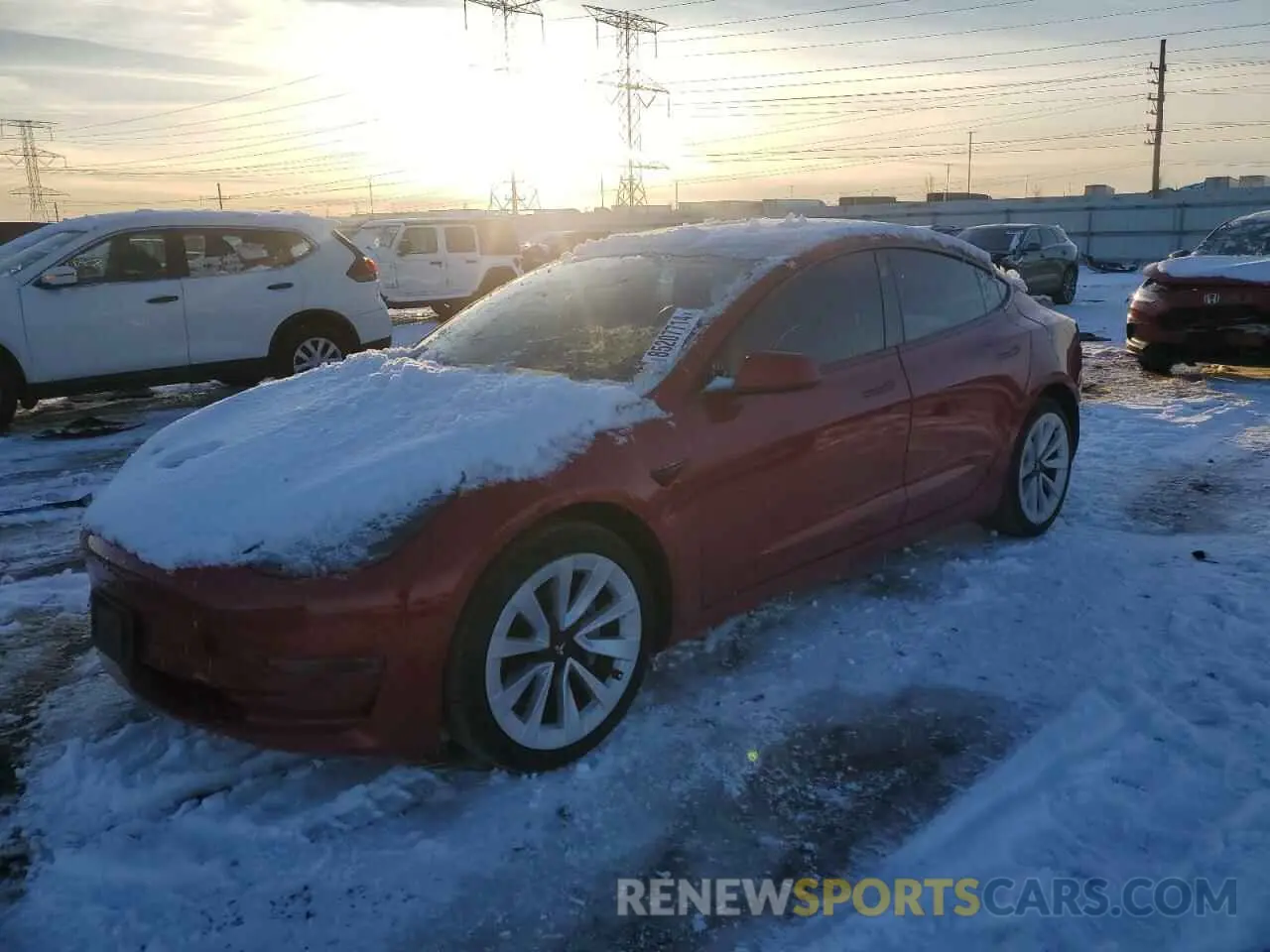 1 fotografías del automóvil dañado 5YJ3E1EAXNF288365 TESLA MODEL 3 2022