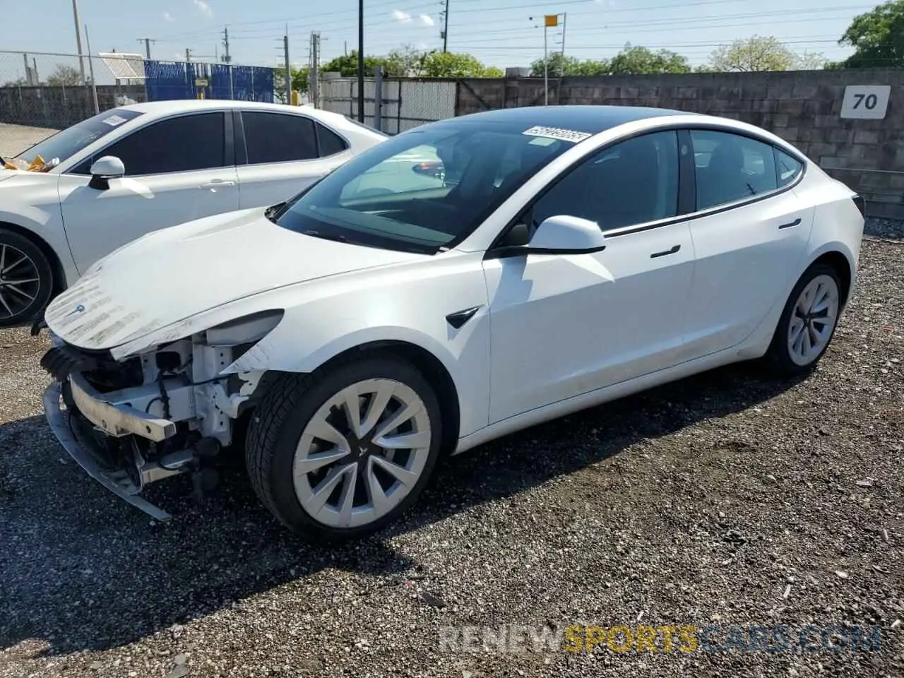 1 fotografías del automóvil dañado 5YJ3E1EAXNF290276 TESLA MODEL 3 2022