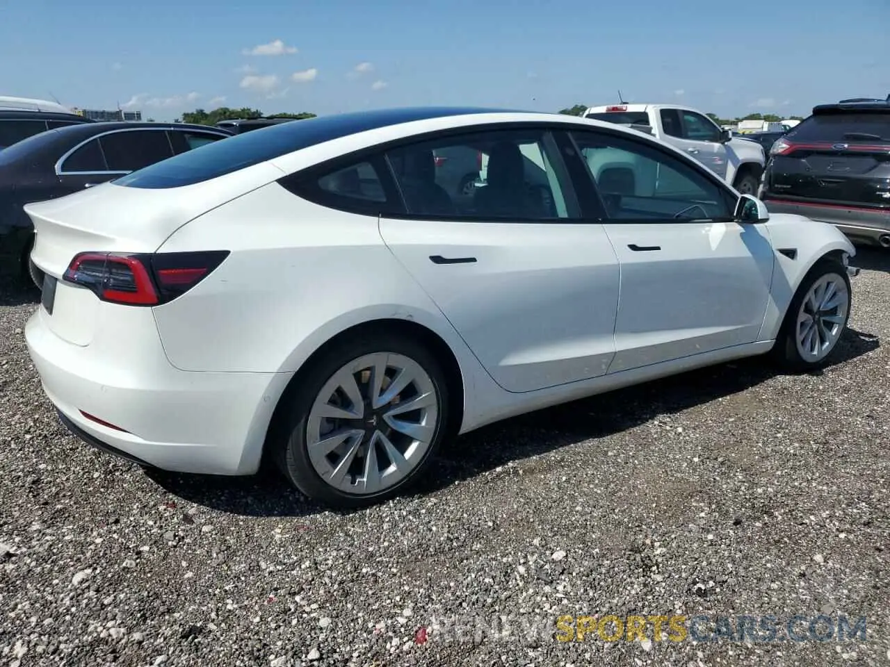 3 fotografías del automóvil dañado 5YJ3E1EAXNF290276 TESLA MODEL 3 2022