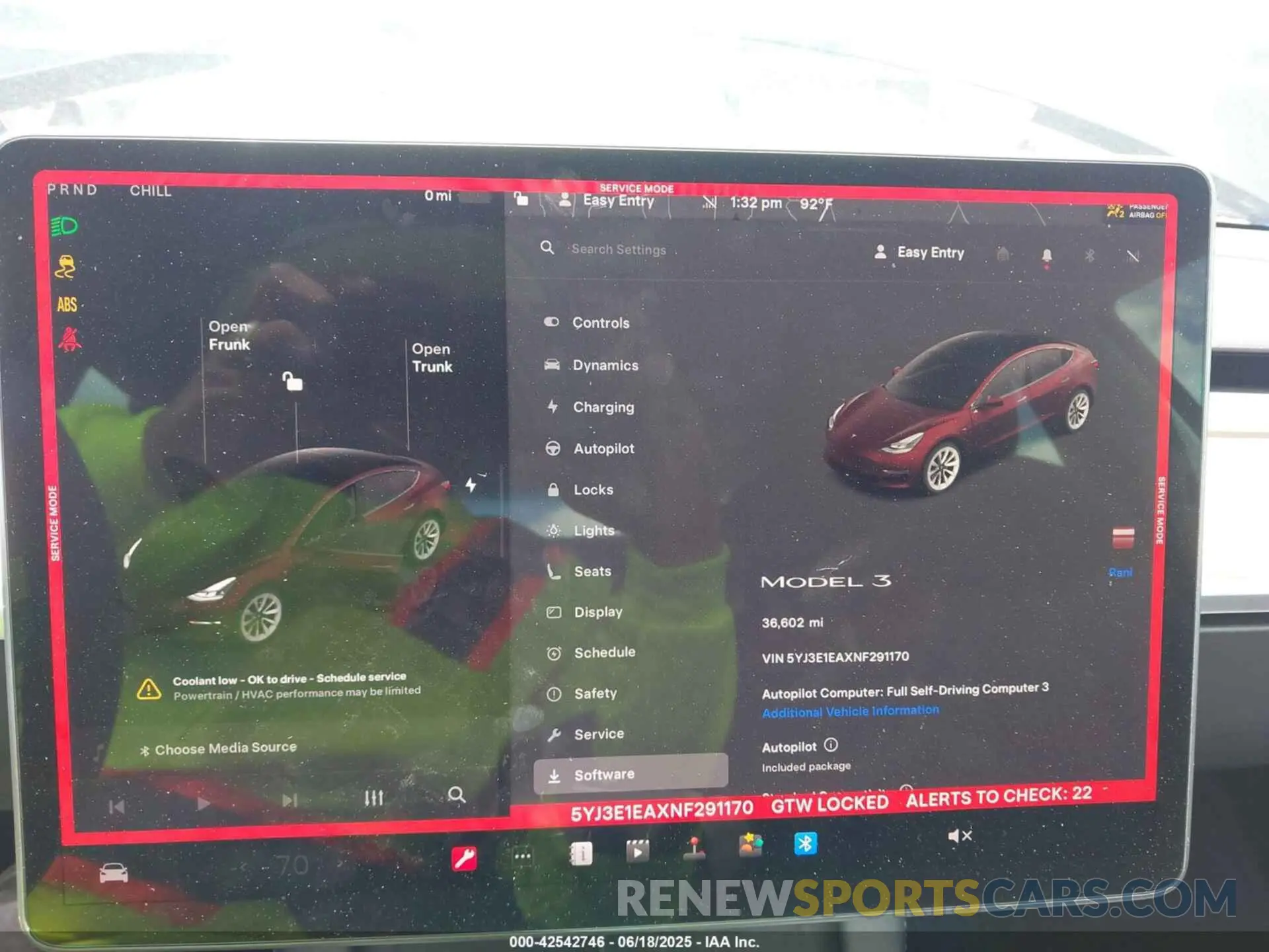 18 fotografías del automóvil dañado 5YJ3E1EAXNF291170 TESLA MODEL 3 2022