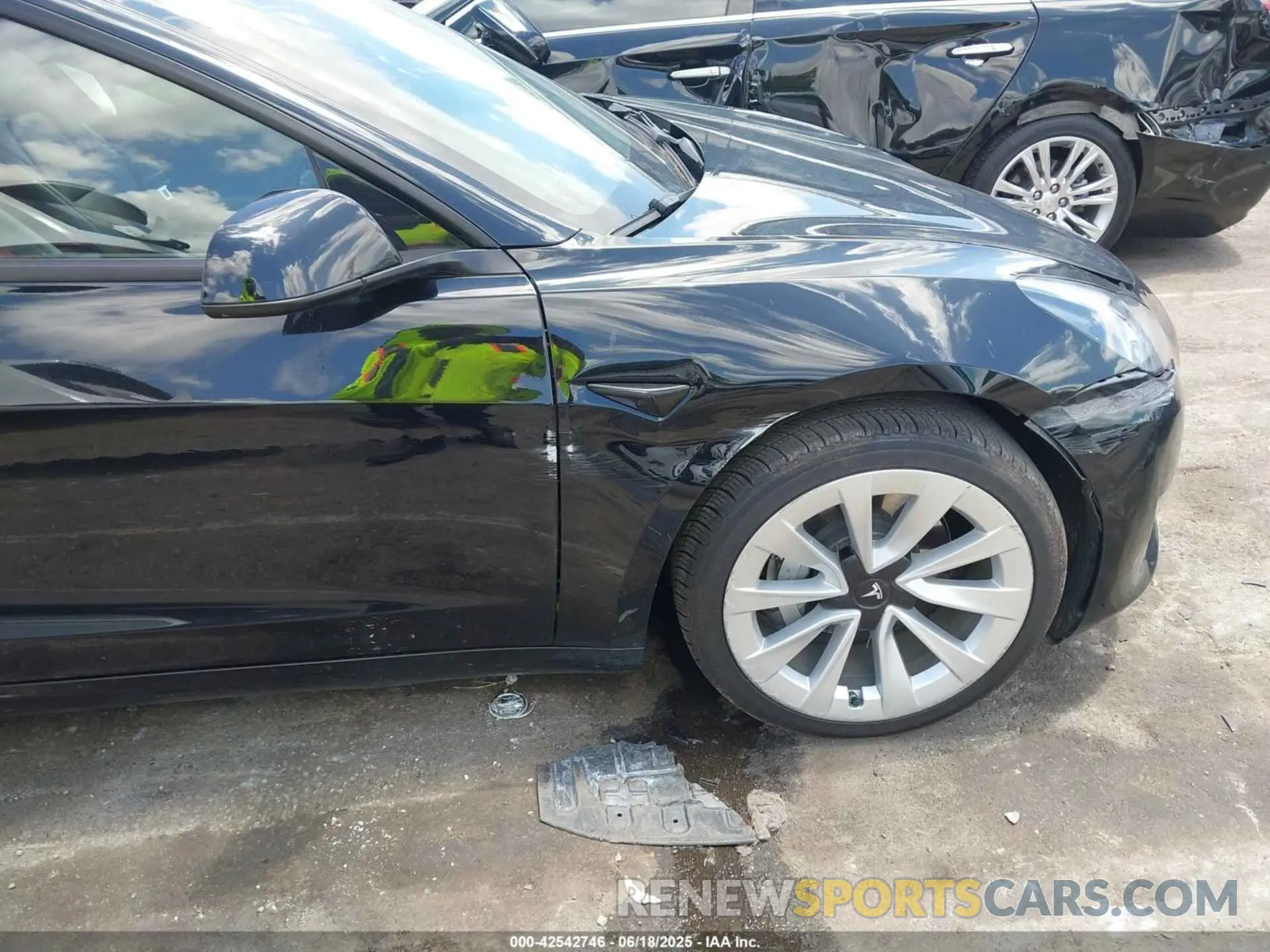 6 fotografías del automóvil dañado 5YJ3E1EAXNF291170 TESLA MODEL 3 2022