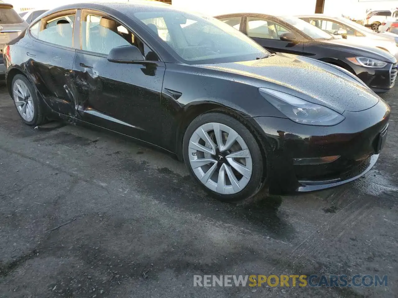 4 fotografías del automóvil dañado 5YJ3E1EAXNF291220 TESLA MODEL 3 2022