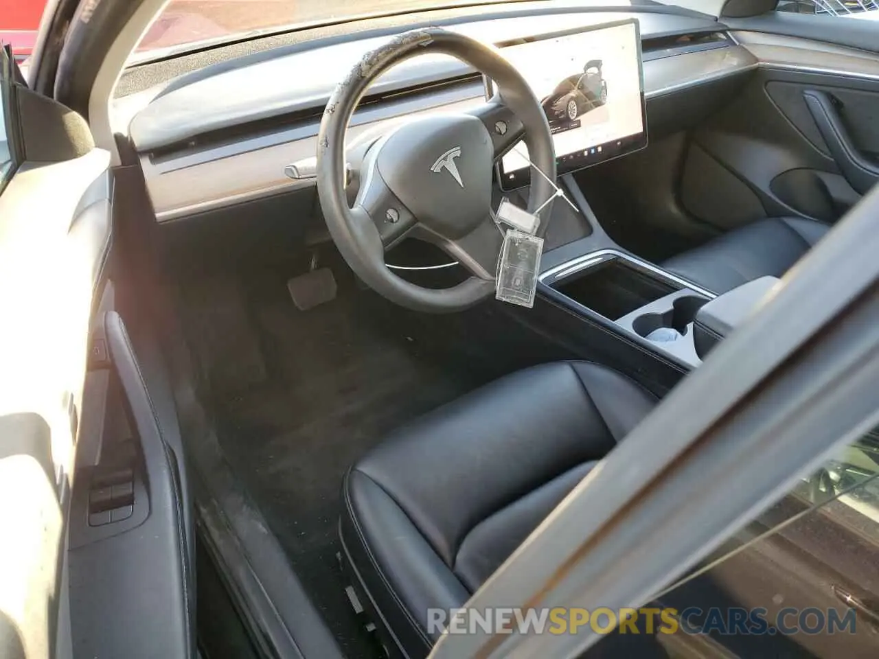 8 fotografías del automóvil dañado 5YJ3E1EAXNF291220 TESLA MODEL 3 2022
