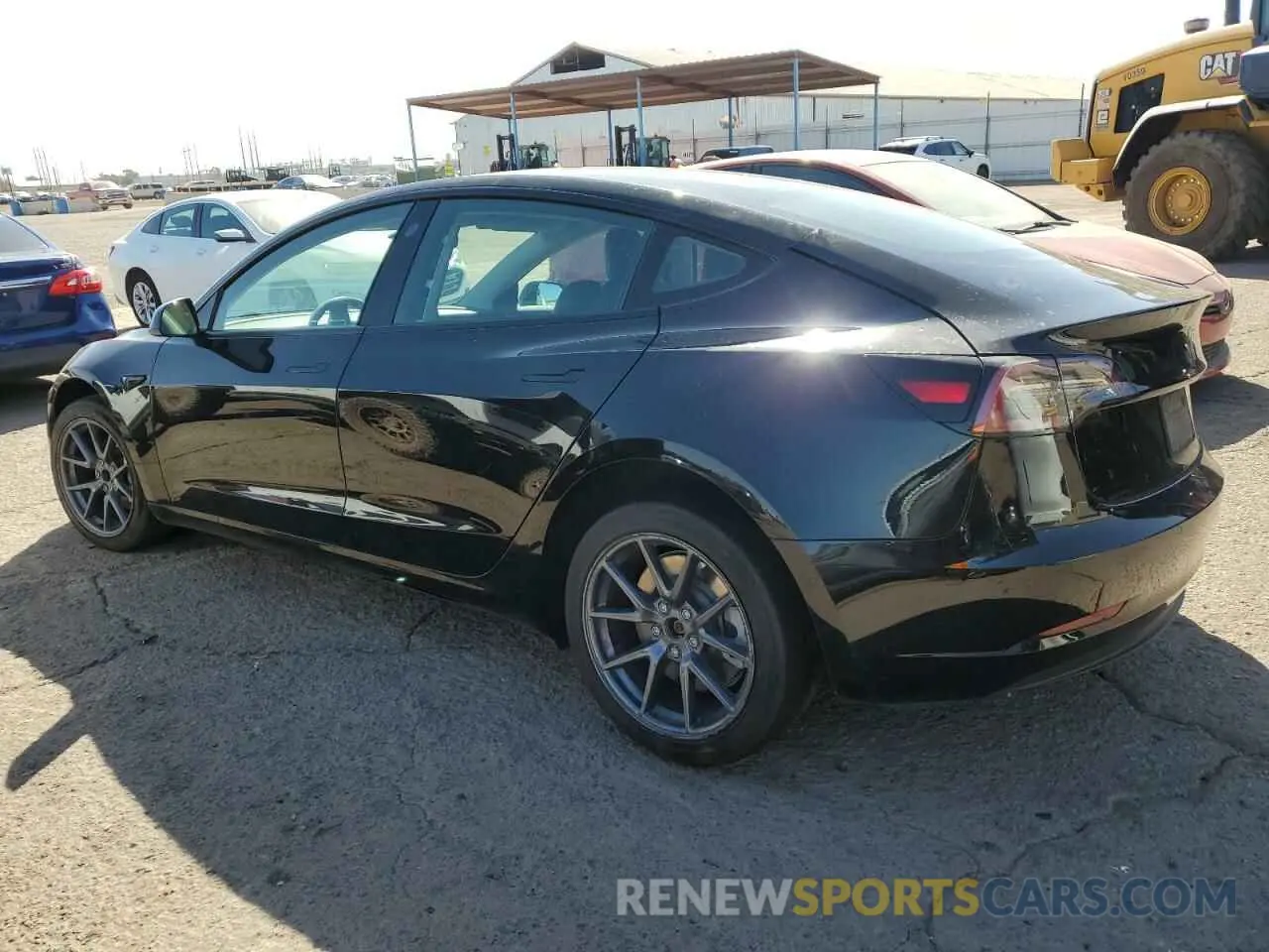 2 fotografías del automóvil dañado 5YJ3E1EAXNF291251 TESLA MODEL 3 2022