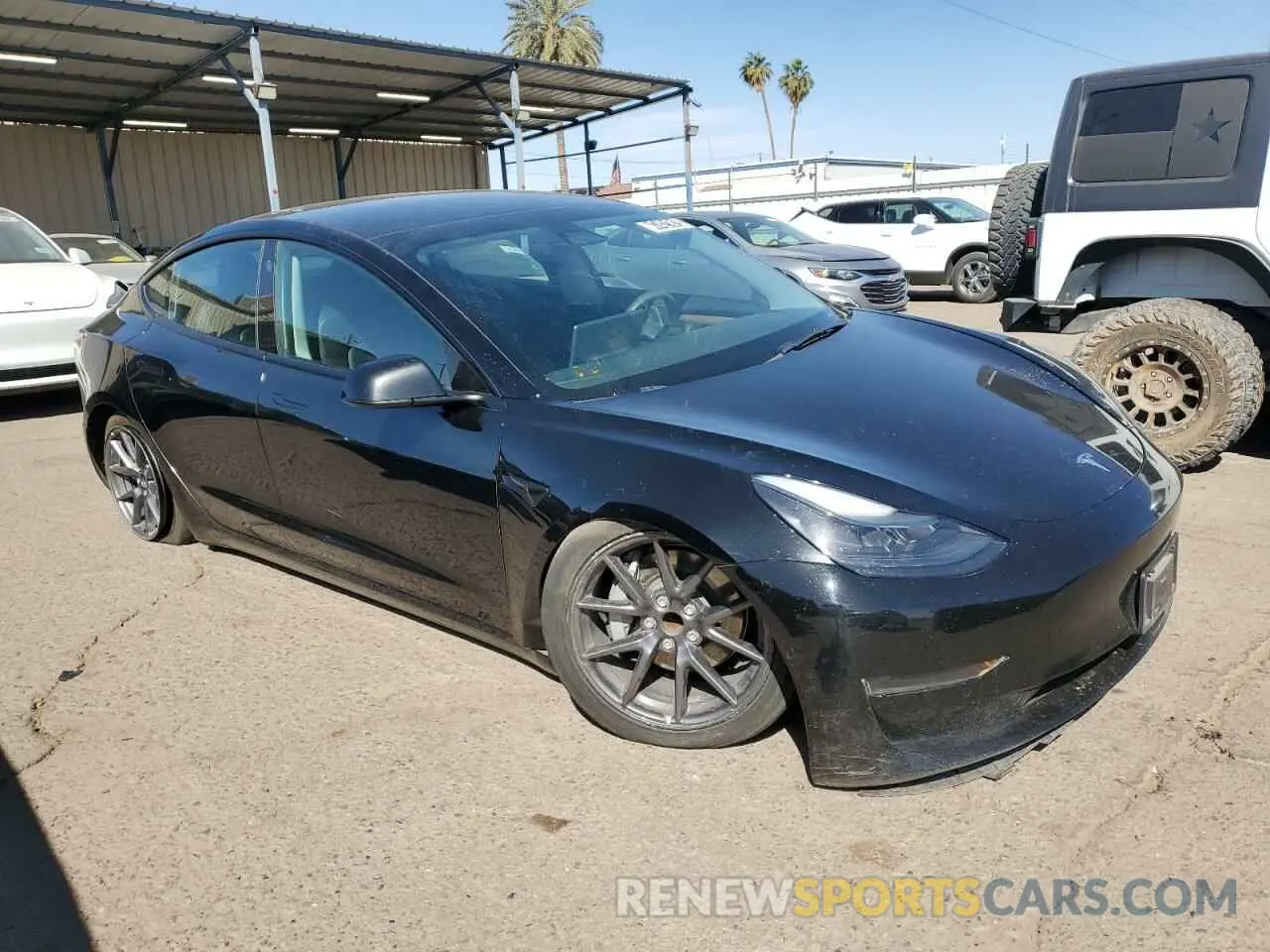4 fotografías del automóvil dañado 5YJ3E1EAXNF291251 TESLA MODEL 3 2022