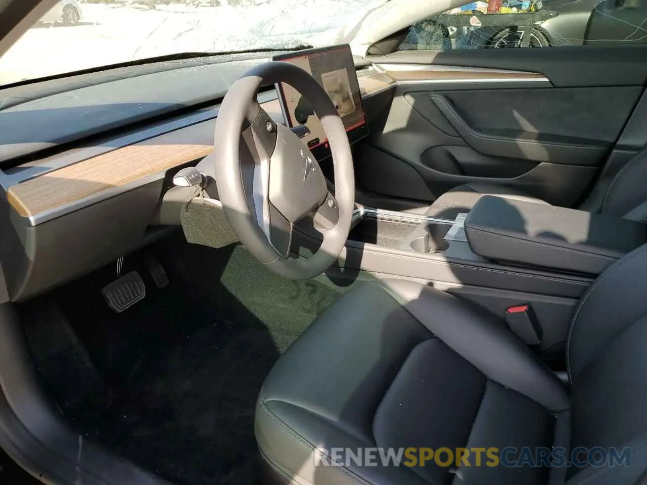 5 fotografías del automóvil dañado 5YJ3E1EAXNF293985 TESLA MODEL 3 2022