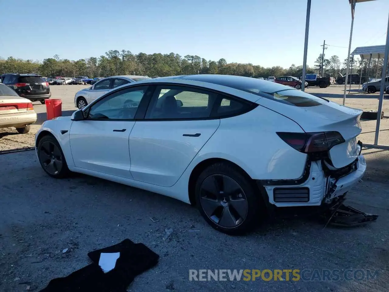 2 fotografías del automóvil dañado 5YJ3E1EAXNF301955 TESLA MODEL 3 2022