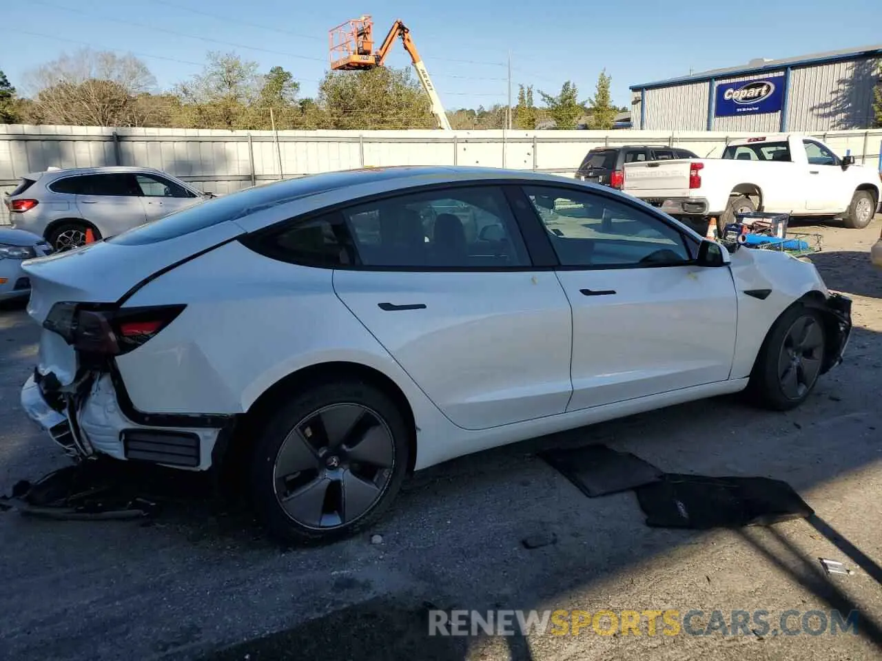3 fotografías del automóvil dañado 5YJ3E1EAXNF301955 TESLA MODEL 3 2022