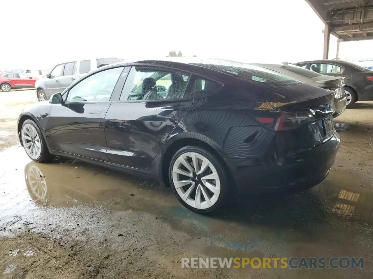 2 fotografías del automóvil dañado 5YJ3E1EAXNF304743 TESLA MODEL 3 2022