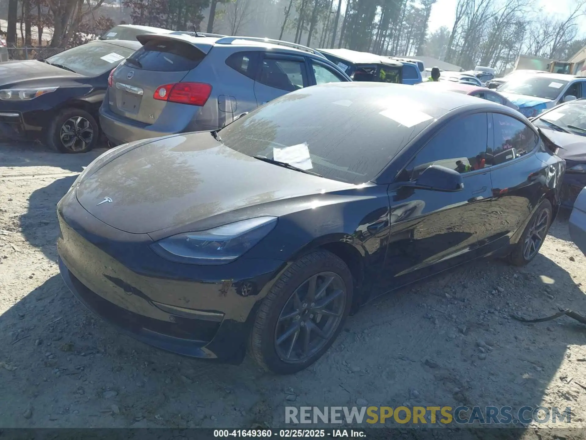 2 fotografías del automóvil dañado 5YJ3E1EAXNF305410 TESLA MODEL 3 2022