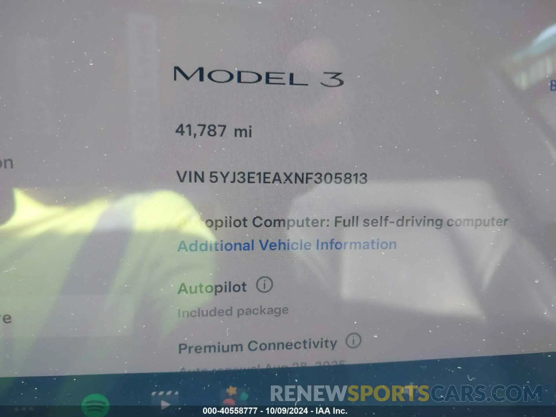 14 fotografías del automóvil dañado 5YJ3E1EAXNF305813 TESLA MODEL 3 2022
