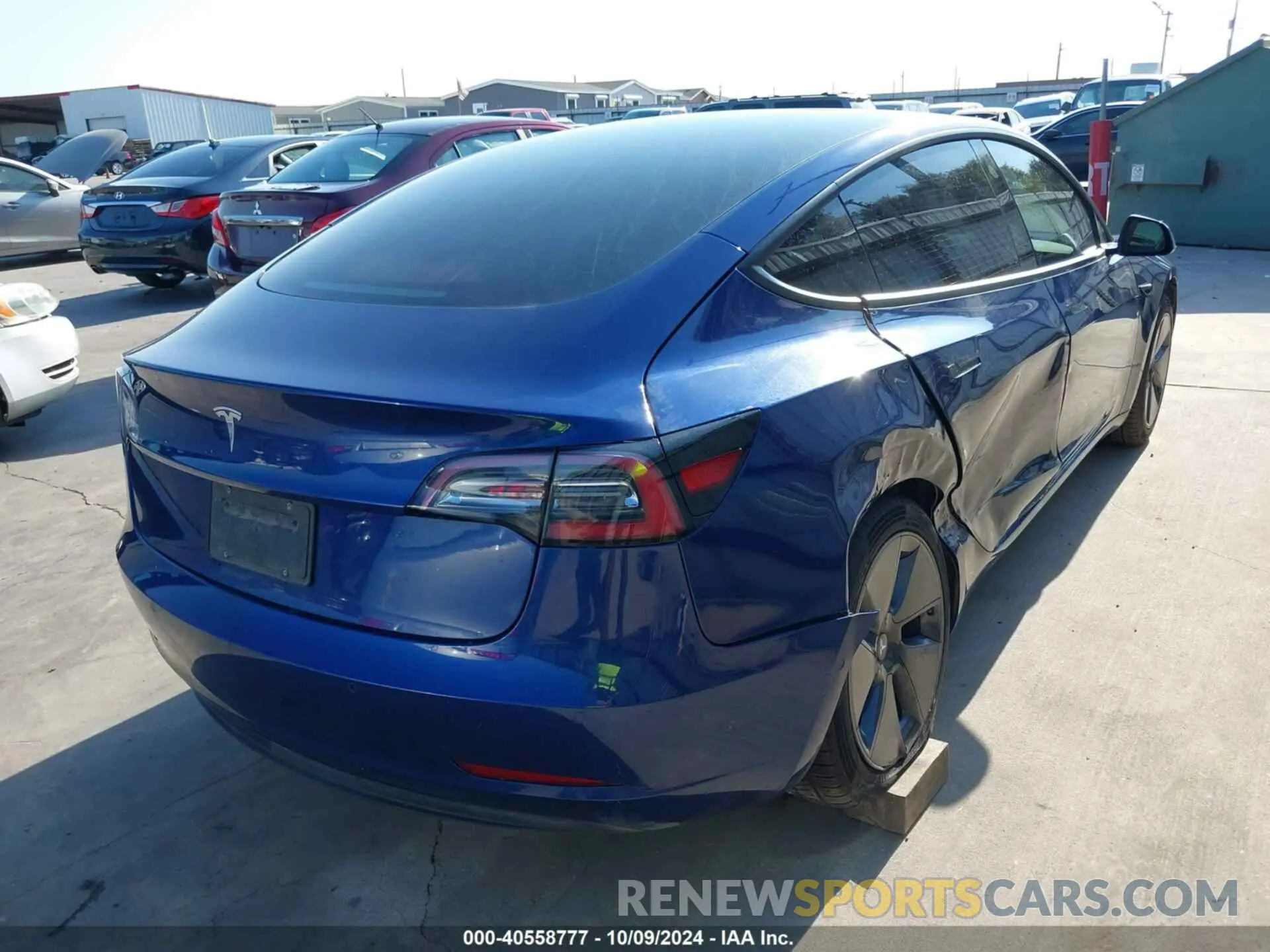 4 fotografías del automóvil dañado 5YJ3E1EAXNF305813 TESLA MODEL 3 2022
