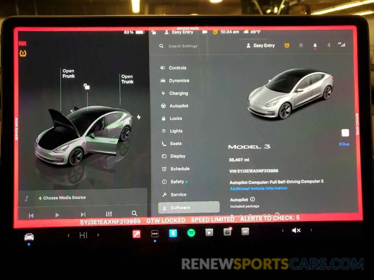 9 fotografías del automóvil dañado 5YJ3E1EAXNF313989 TESLA MODEL 3 2022