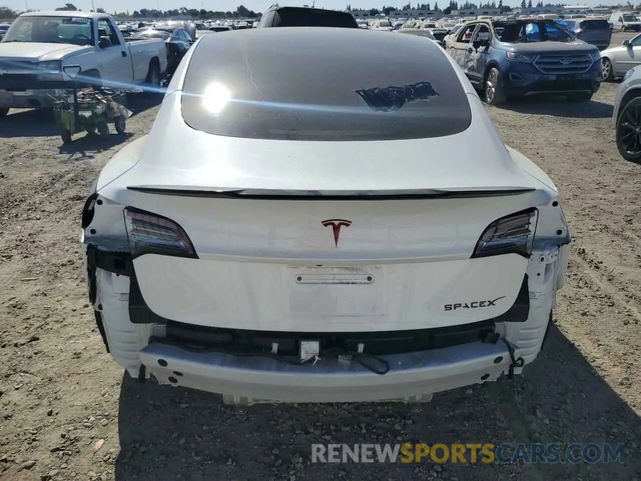6 fotografías del automóvil dañado 5YJ3E1EAXNF331294 TESLA MODEL 3 2022